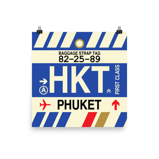 Travel-Themed Poster Print • HKT Phuket • YHM Designs - Image 01