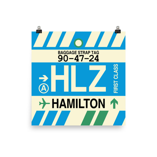 Travel-Themed Poster Print • HLZ Hamilton • YHM Designs - Image 01