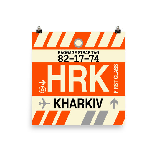 Travel-Themed Poster Print • HRK Kharkiv Souvenir • YHM Designs - Image 01