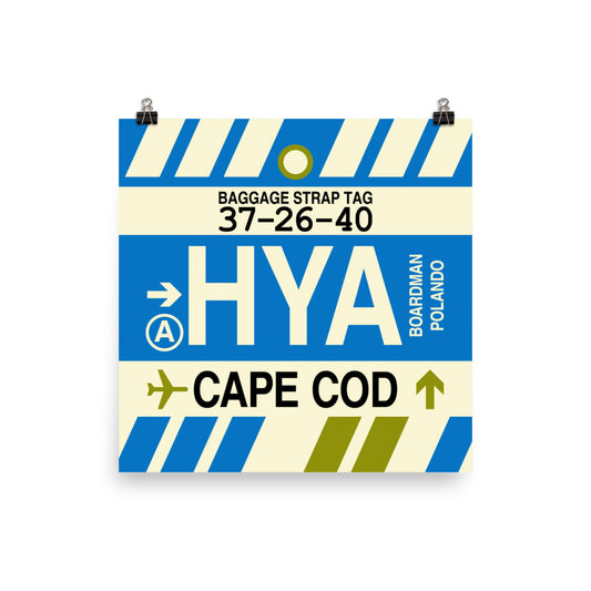 Travel-Themed Poster Print • HYA Cape Cod • YHM Designs - Image 01