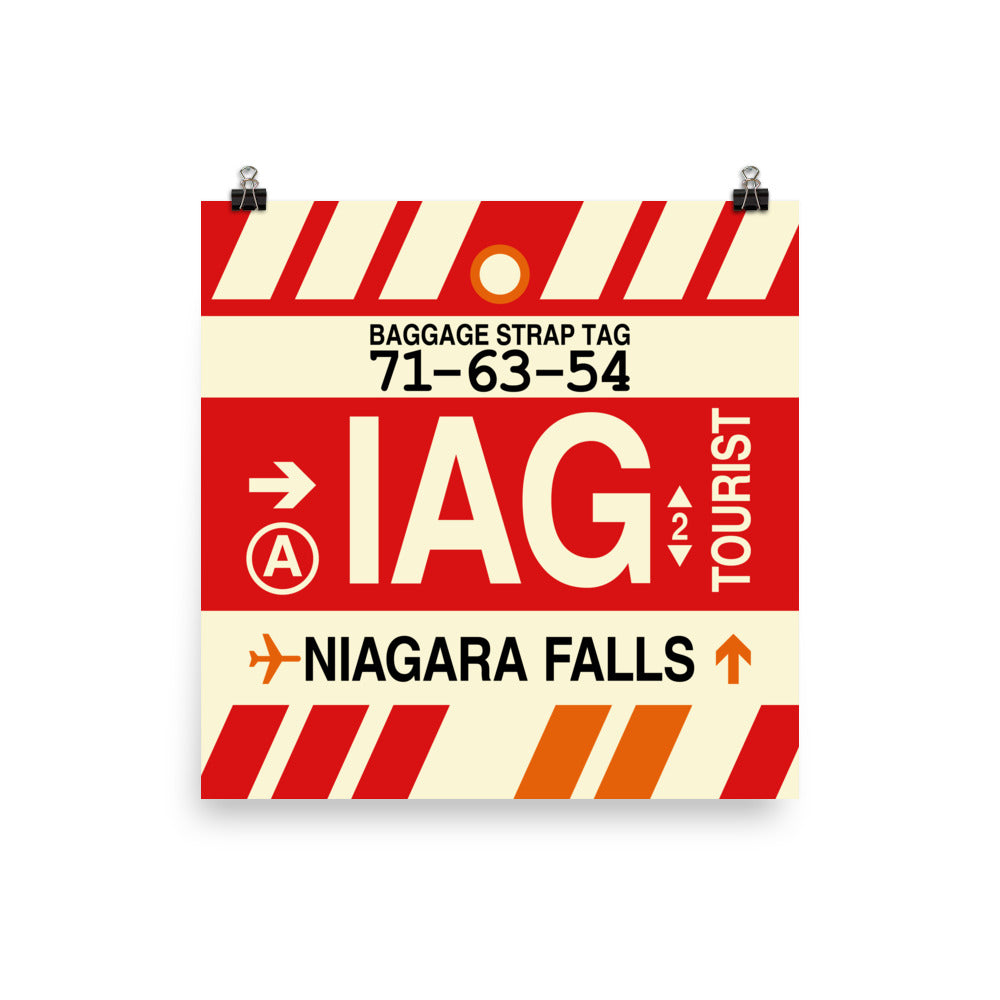 Travel-Themed Poster Print • IAG Niagara Falls • YHM Designs - Image 01