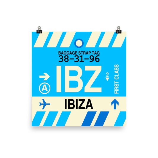 Travel-Themed Poster Print • IBZ Ibiza • YHM Designs - Image 01