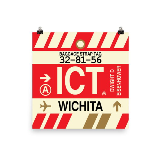 Travel-Themed Poster Print • ICT Wichita • YHM Designs - Image 01