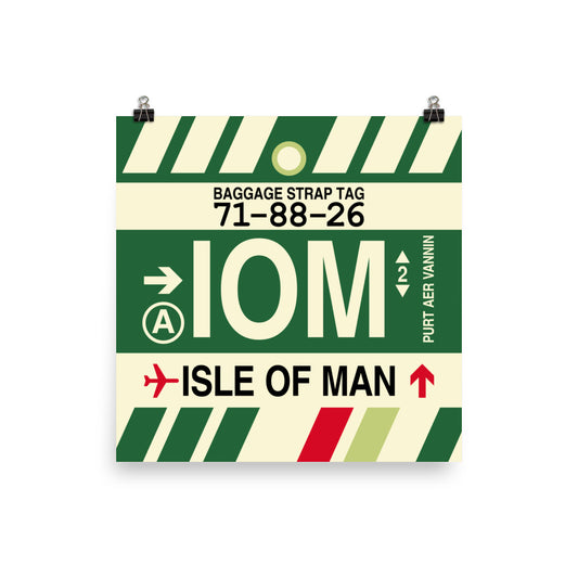 Travel-Themed Poster Print • IOM Isle of Man Souvenir • YHM Designs - Image 01