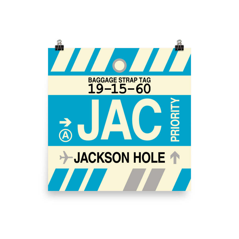 Travel-Themed Poster Print • JAC Jackson Hole • YHM Designs - Image 01
