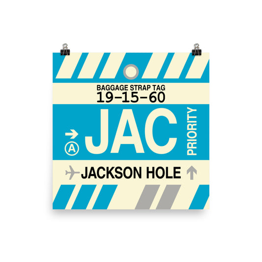 Travel-Themed Poster Print • JAC Jackson Hole Souvenir • YHM Designs - Image 01