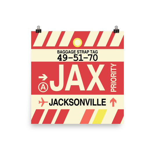 Travel-Themed Poster Print • JAX Jacksonville • YHM Designs - Image 01
