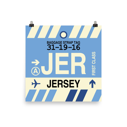 Travel-Themed Poster Print • JER Jersey Souvenir • YHM Designs - Image 01