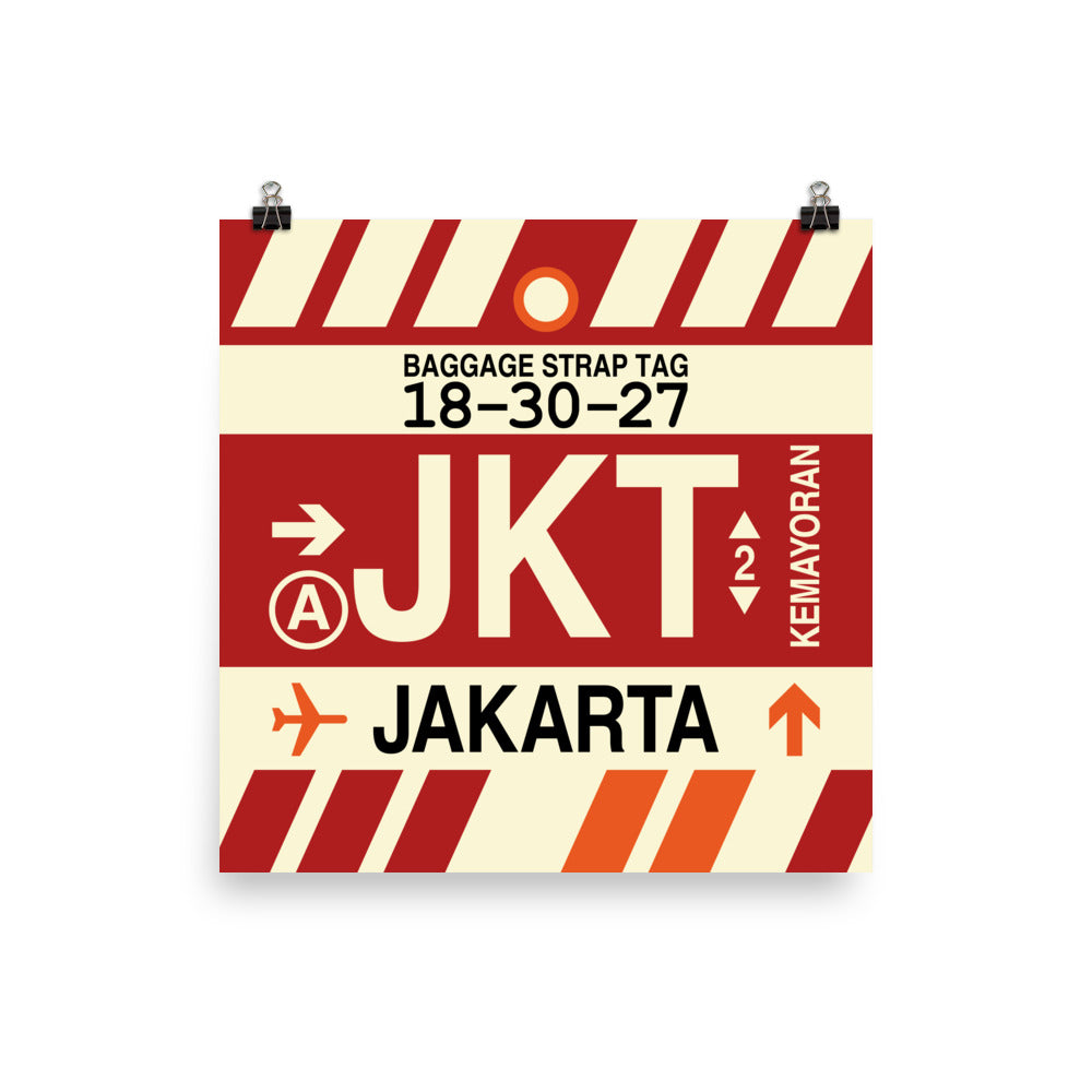 Travel-Themed Poster Print • JKT Jakarta Souvenir • YHM Designs - Image 01