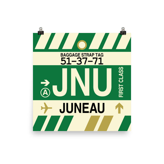 Travel-Themed Poster Print • JNU Juneau • YHM Designs - Image 01