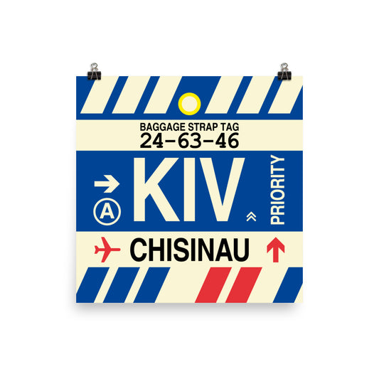 Travel-Themed Poster Print • KIV Chisinau Souvenir • YHM Designs - Image 01