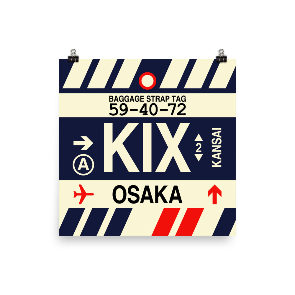 Travel-Themed Poster Print • KIX Osaka Souvenir • YHM Designs - Image 01