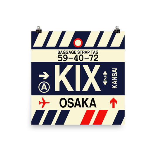 Travel-Themed Poster Print • KIX Osaka • YHM Designs - Image 01