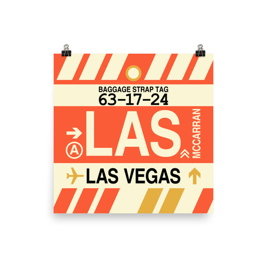 Travel-Themed Poster Print • LAS Las Vegas • YHM Designs - Image 01