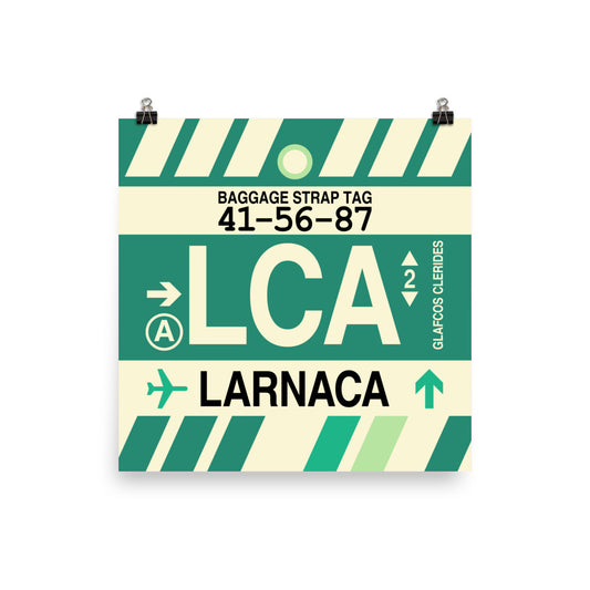 Travel-Themed Poster Print • LCA Larnaca Souvenir • YHM Designs - Image 01