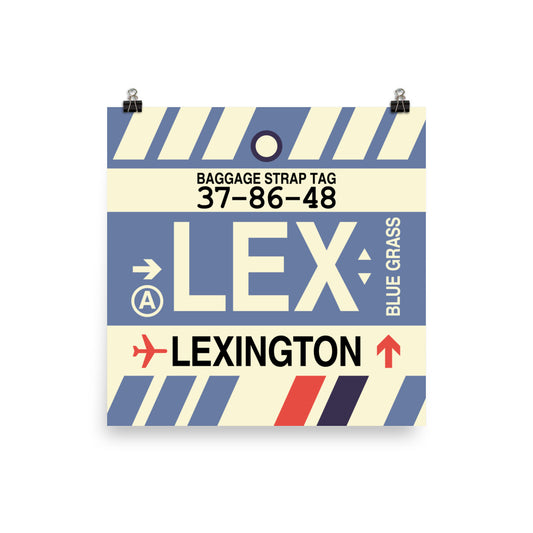 Travel-Themed Poster Print • LEX Lexington • YHM Designs - Image 01