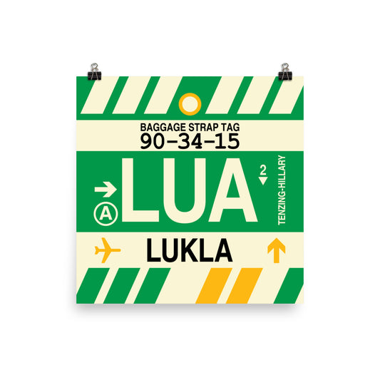 Travel-Themed Poster Print • LUA Lukla • YHM Designs - Image 01