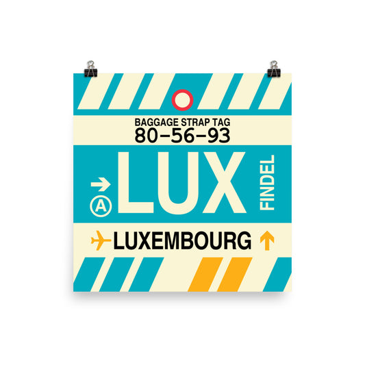 Travel-Themed Poster Print • LUX Luxembourg Souvenir • YHM Designs - Image 01