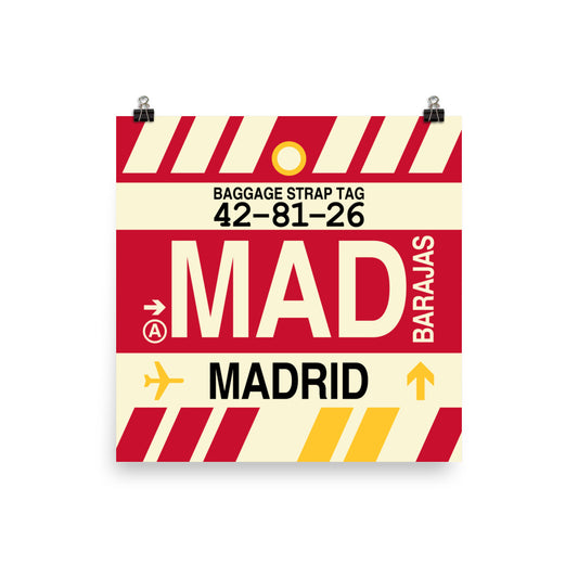 Travel-Themed Poster Print • MAD Madrid • YHM Designs - Image 01