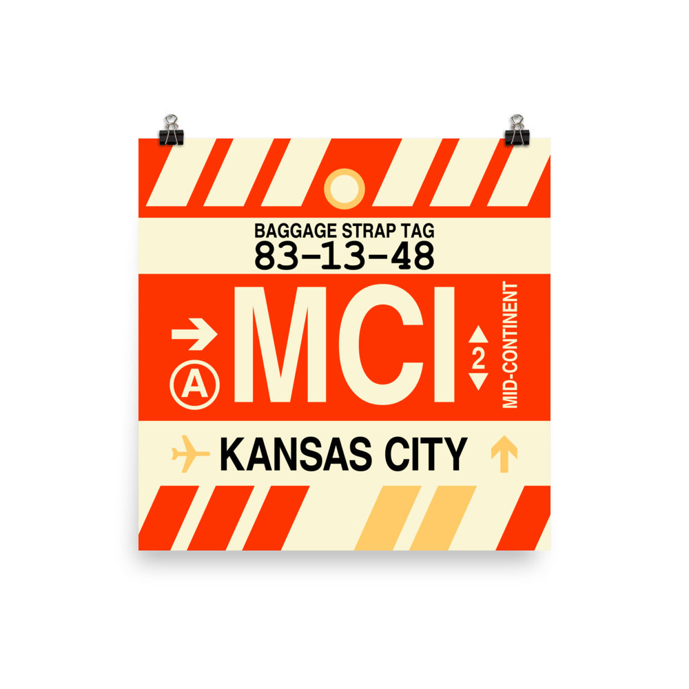 Travel-Themed Poster Print • MCI Kansas City Souvenir • YHM Designs - Image 01