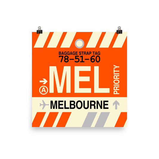 Travel-Themed Poster Print • MEL Melbourne • YHM Designs - Image 01