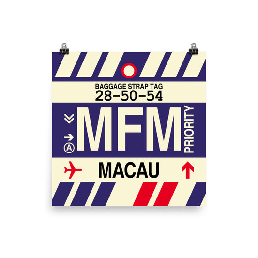 Travel-Themed Poster Print • MFM Macau • YHM Designs - Image 01