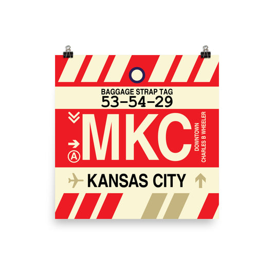 Travel-Themed Poster Print • MKC Kansas City • YHM Designs - Image 01