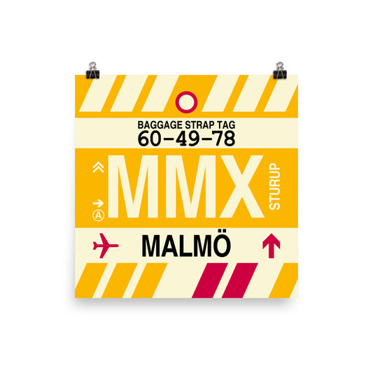 Travel-Themed Poster Print • MMX Malmo Souvenir • YHM Designs - Image 01