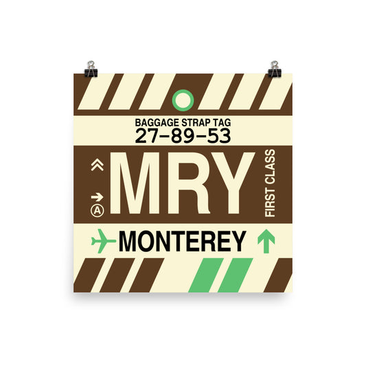 Travel-Themed Poster Print • MRY Monterey Souvenir • YHM Designs - Image 01