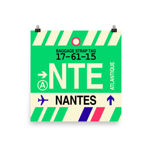 Travel-Themed Poster Print • NTE Nantes • YHM Designs - Image 01