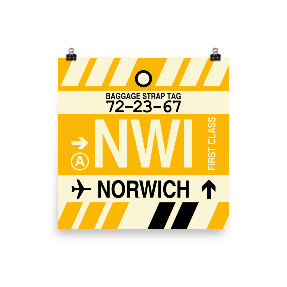 Travel-Themed Poster Print • NWI Norwich Souvenir • YHM Designs - Image 01