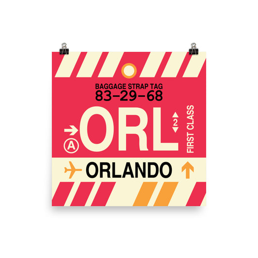 Travel-Themed Poster Print • ORL Orlando • YHM Designs - Image 01