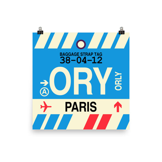 Travel-Themed Poster Print • ORY Paris Souvenir • YHM Designs - Image 01