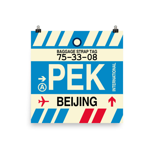 Travel-Themed Poster Print • PEK Beijing • YHM Designs - Image 01