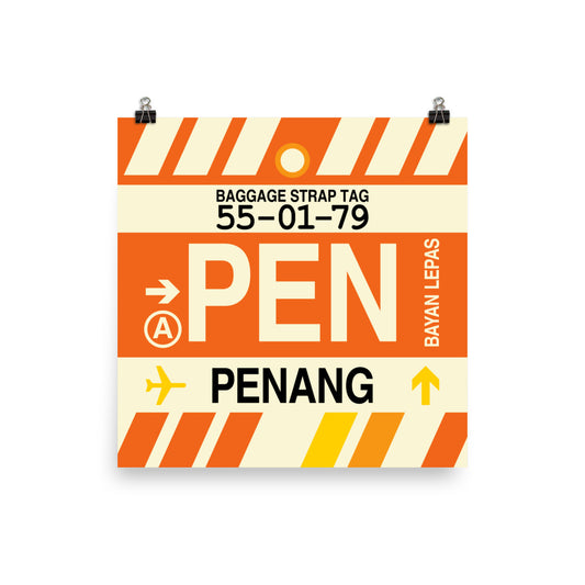 Travel-Themed Poster Print • PEN Penang • YHM Designs - Image 01