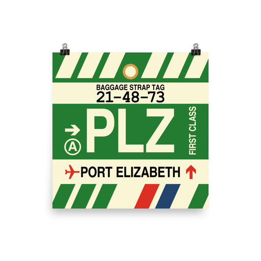 Travel-Themed Poster Print • PLZ Port Elizabeth Souvenir • YHM Designs - Image 01