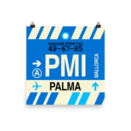 Travel-Themed Poster Print • PMI Palma de Mallorca Souvenir • YHM Designs - Image 01
