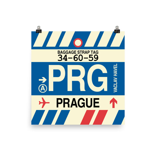Travel-Themed Poster Print • PRG Prague Souvenir • YHM Designs - Image 01