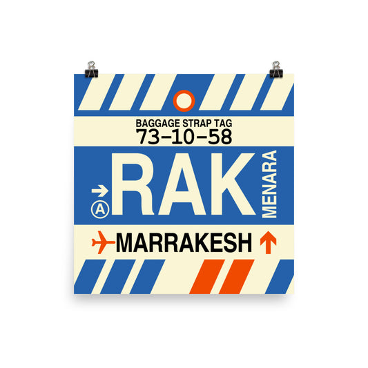 Travel-Themed Poster Print • RAK Marrakesh Souvenir • YHM Designs - Image 01