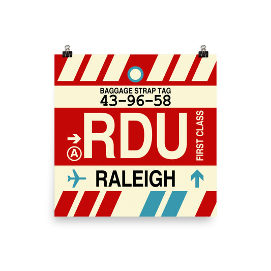Travel-Themed Poster Print • RDU Raleigh Souvenir • YHM Designs - Image 01