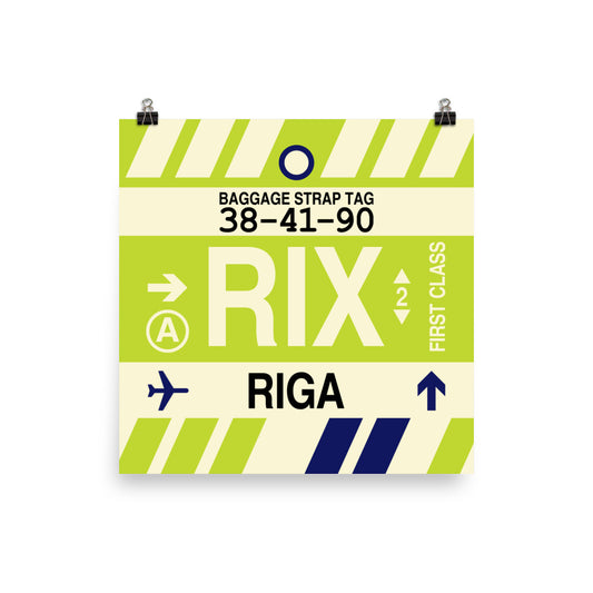 Travel-Themed Poster Print • RIX Riga Souvenir • YHM Designs - Image 01