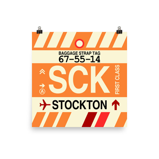 Travel-Themed Poster Print • SCK Stockton Souvenir • YHM Designs - Image 01