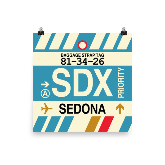 Travel-Themed Poster Print • SDX Sedona Souvenir • YHM Designs - Image 01