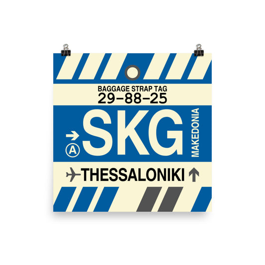 Travel-Themed Poster Print • SKG Thessaloniki • YHM Designs - Image 01