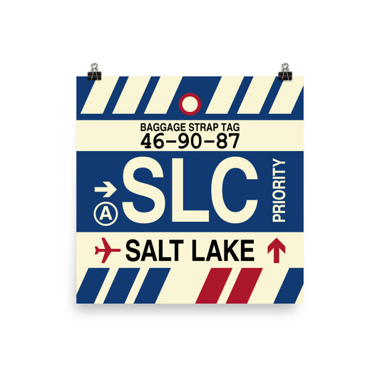Travel-Themed Poster Print • SLC Salt Lake City • YHM Designs - Image 01