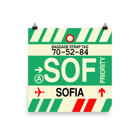 Travel-Themed Poster Print • SOF Sofia Souvenir • YHM Designs - Image 01