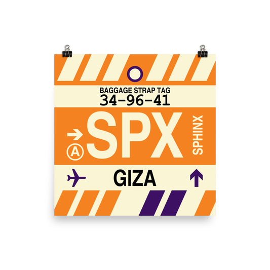 Travel-Themed Poster Print • SPX Giza Souvenir • YHM Designs - Image 01