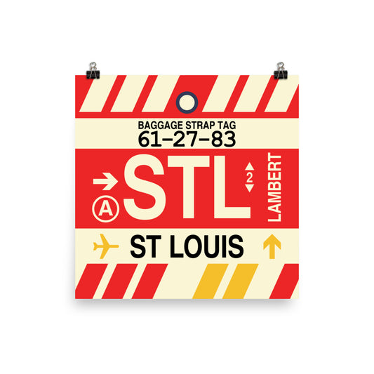 Travel-Themed Poster Print • STL St. Louis • YHM Designs - Image 01