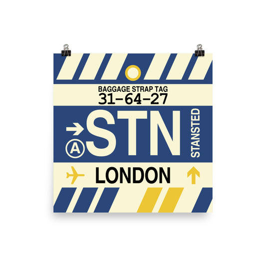 Travel-Themed Poster Print • STN London Souvenir • YHM Designs - Image 01