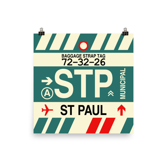 Travel-Themed Poster Print • STP St. Paul • YHM Designs - Image 01